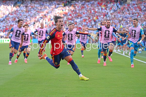 Ferran Torres Spain celebrates winner v Argentina World Cup Final 2026