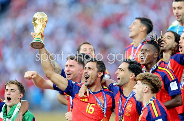 Rodri Spain captain celebrates World Cup win New Jersey 2026
