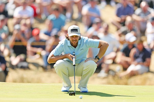 Tommy Fleetwood England lines up a putt Open Championship Royal Birkdale 2026