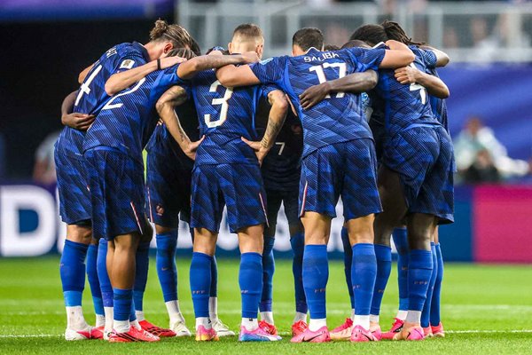 France team huddle v Iraq Group I Philadelphia Stadium World Cup 2026
