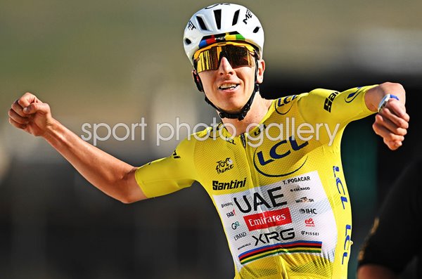 Tadej Pogacar Slovenia celebrates Stage 19 win Tour de France 2026