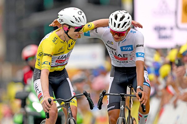 Tadej Pogacar Slovenia & Isaac Del Toro of Mexico Stage 20 Tour de France 2026