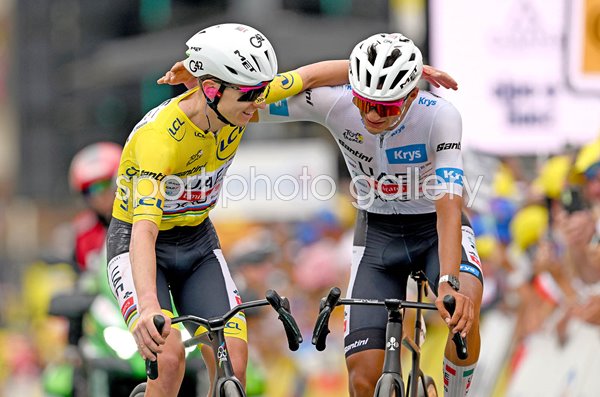 Tadej Pogacar Slovenia & Isaac Del Toro of Mexico Stage 20 Tour de France 2026
