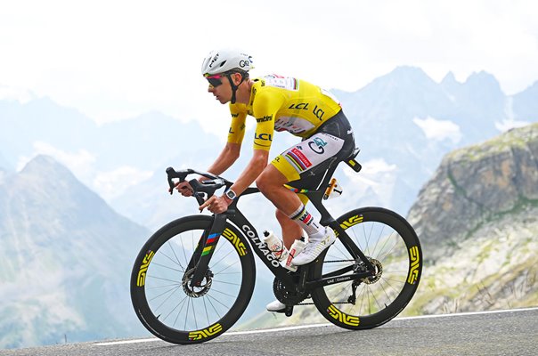 Tadej Pogacar Slovenia climbs Col du Galibier Stage 20 Tour de France 2026