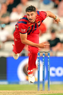 Josh Tongue Manchester Super Giants bowls v SunRisers Leeds The Hundred 2026