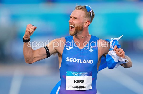 Josh Kerr Scotland celebrates Mile Gold Commonwealth Games Glasgow 2026