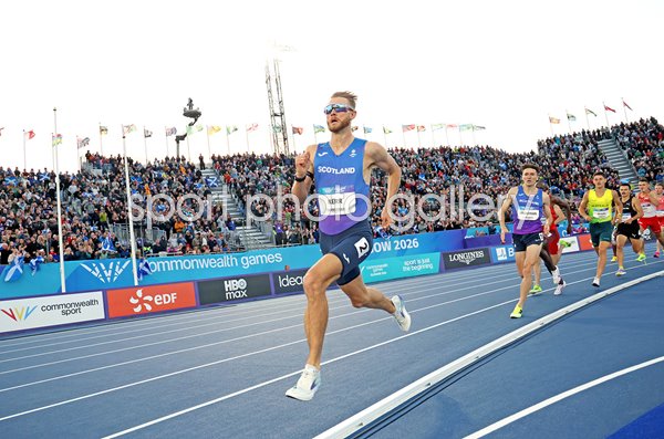 Josh Kerr Scotland celebrates Mile Commonwealth Games Glasgow 2026
