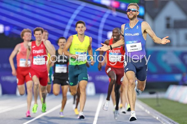 Josh Kerr Scotland celebrates Mile Gold Commonwealth Games Glasgow 2026