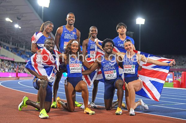 Great Britain Men & Women Sprint Relay Gold European Athletics Birmingham 2026 