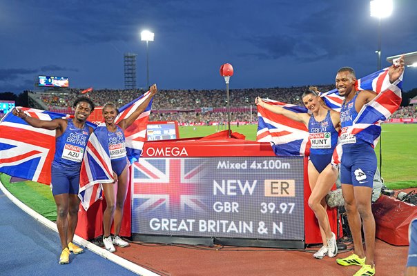 Great Britain 4x100m Mixed Relay Gold European Athletics Birmingham 2026