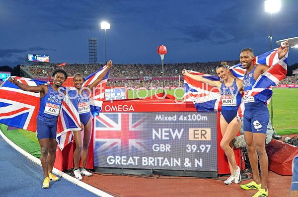 Great Britain 4x100m Mixed Relay Gold European Athletics Birmingham 2026