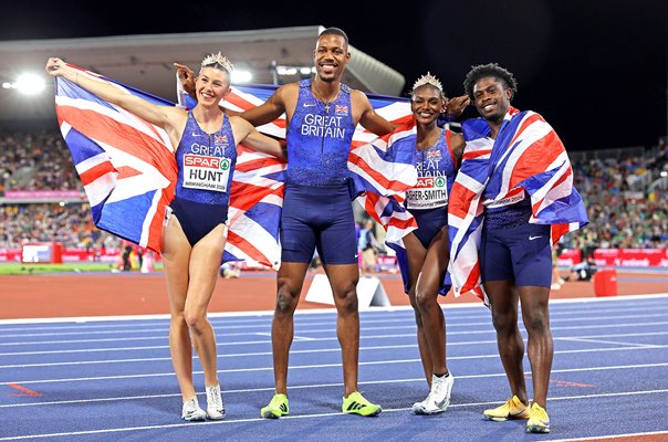 Great Britain 4x100m Mixed Relay Gold European Athletics Birmingham 2026