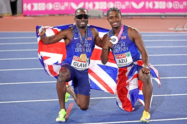 Romell Glave & Jeremiah Azu Great Britain Gold & Silver 100m European Athletics 2026