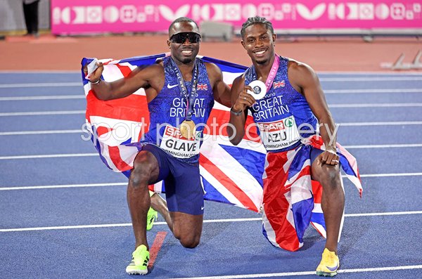 Romell Glave & Jeremiah Azu Great Britain Gold & Silver 100m European Athletics 2026 