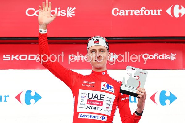 Tadej Pogacar Slovenia Red Jersey Stage 1 Vuelta a Espana 2026