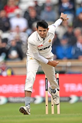 Mohammad Abbas Pakistan bowls v England Headingley Test 2026
