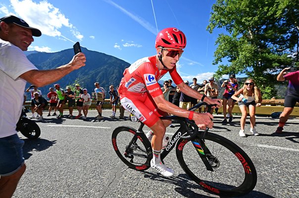 Tadej Pogacar Slovenia Red Jersey Stage 4 Vuelta 2026