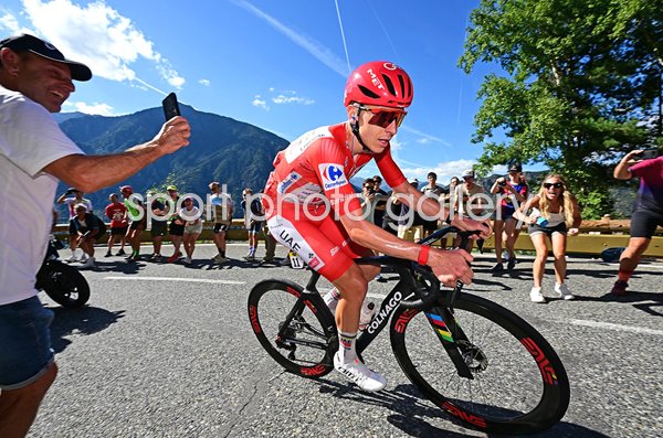 Tadej Pogacar Slovenia Red Jersey Stage 4 Vuelta 2026