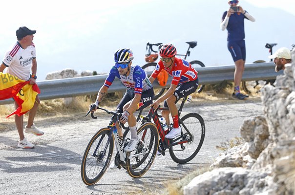 Primoz Roglic Slovenia v Enric Mas Spain Stage 14 La Vuelta 2026