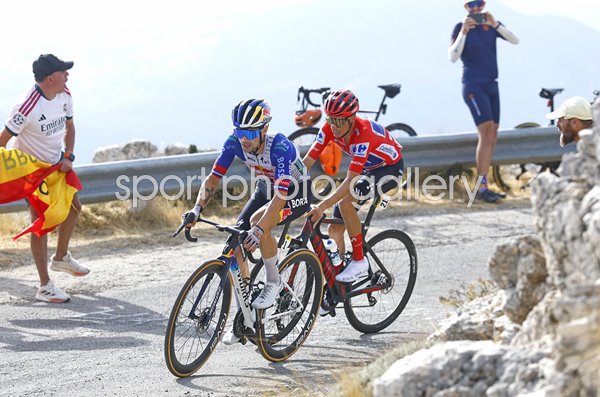 Primoz Roglic Slovenia v Enric Mas Spain Stage 14 La Vuelta 2026 