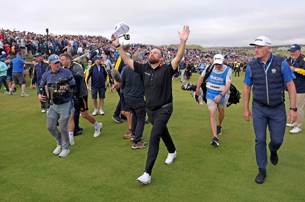 Shane Lowry Ireland celebrates Final Round Irish Open Doonbeg 2026