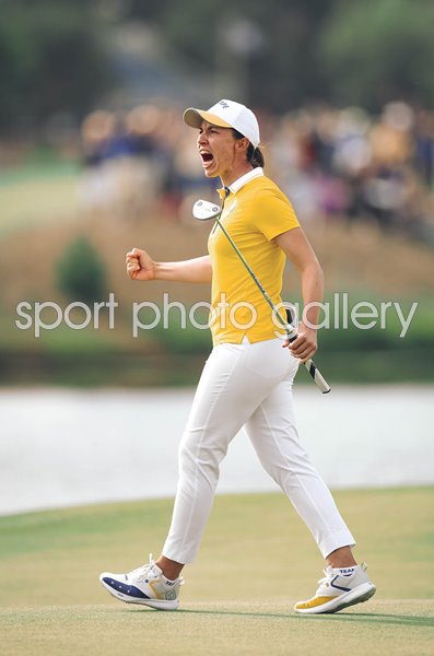 Carlota Ciganda Europe celebrates Day 2 Solheim Cup 2026  