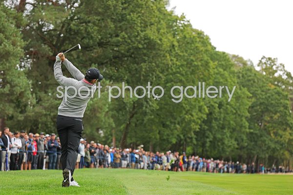Rory McIlroy 15th hole Day 1 PGA Championship Wentworth 2026