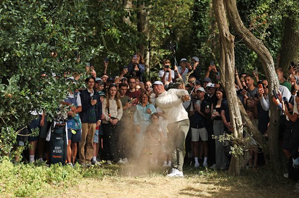 Rory McIlroy 6th hole Day 4 PGA Championship Wentworth 2026