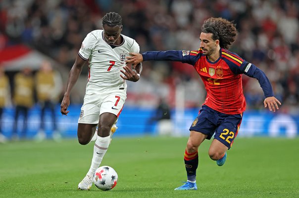 Bukayo Saka England v Marc Cucurella Spain Nations League 2026/27