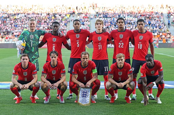 England team line up v Croatia Rijeka Nations League 2026/27