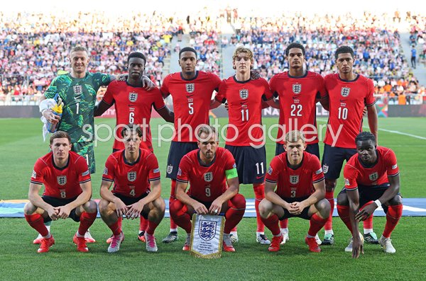 England team line up v Croatia Rijeka Nations League 2026/27 