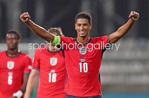 Jude Bellingham England celebrates v Croatia Rijeka Nations League 2026/27 