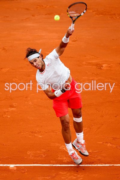 Rafael Nadal serves French Open Final 2013