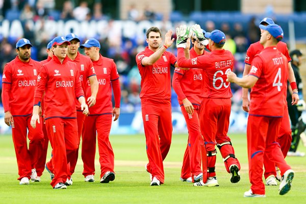 James Anderson and England celebrate Cardiff 2013