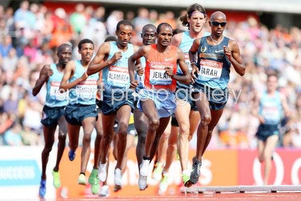 Mo Farah leads 5000m Diamond League Birmingham 2013