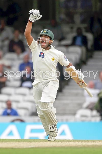Umar Akmal of Pakistan shows his delight