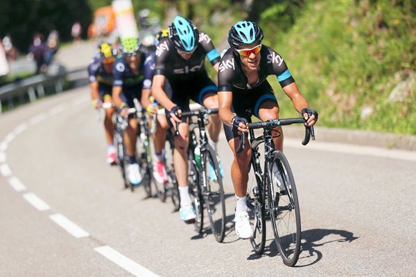 Richie Porte drives on Team Sky Tour de France 2013