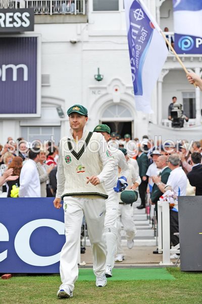 Michael Clarke leads out Australia Trent Bridge Ashes 2013