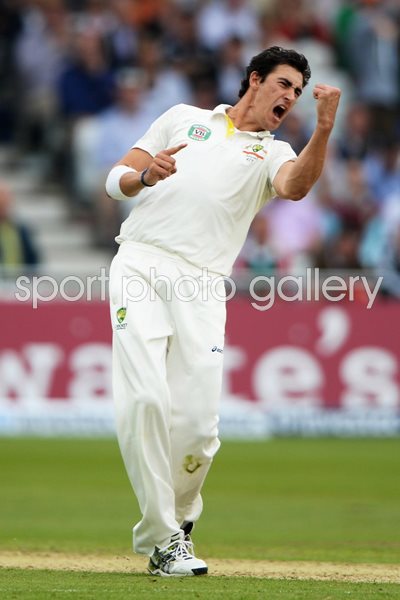 Mitchell Starc Australia wicket 1st Ashes Test 2013