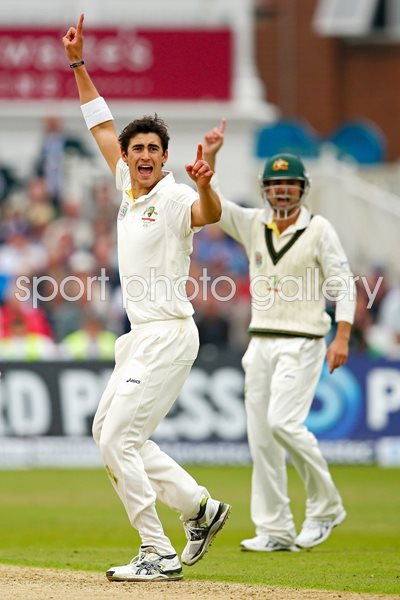 Mitchell Starc Australia appeals 1st test Ashes 2013
