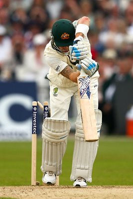 James Anderson bowls Michael Clarke Day 1 Ashes 2013