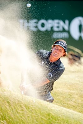 Phil Mickelson bunker Open Championship Muirfield 2013