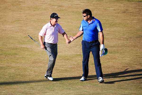 Open Legends Sir Nick Faldo and Tom Watson Muirfield 2013