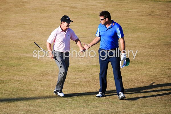 Open Legends Sir Nick Faldo and Tom Watson Muirfield 2013