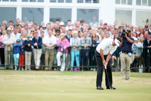 Phil Mickelson birdies the 18th Open Championship Muirfield 2013