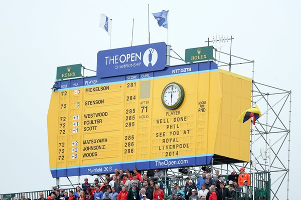 Open Champion Phil Mickelson Leaderboard Muirfield 2013