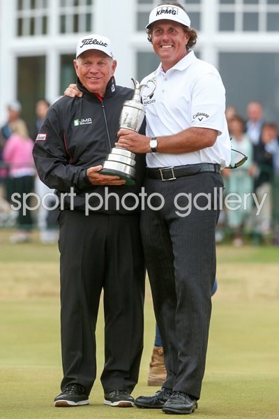 Open Champion Phil Mickelson & Coach Butch Harmon Muirfield 2013
