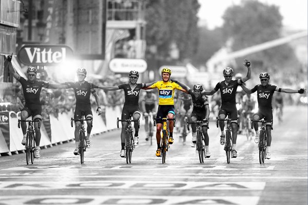 Chris Froome Colourized Special Tour de France Paris 2013