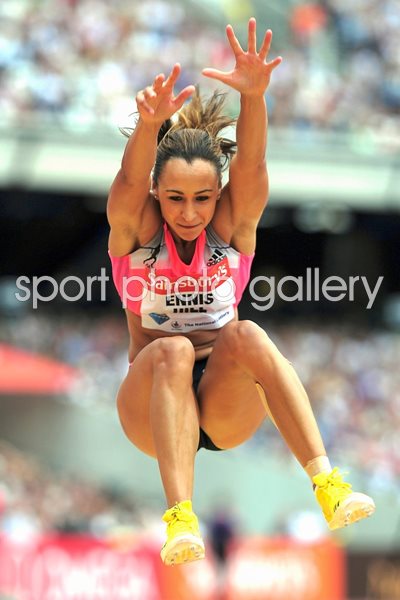 Jessica Ennis Long Jump Anniversary Games London 2013