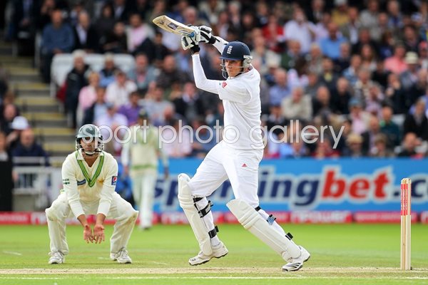 Stuart Broad batting action v Pakistan Lords 2010
